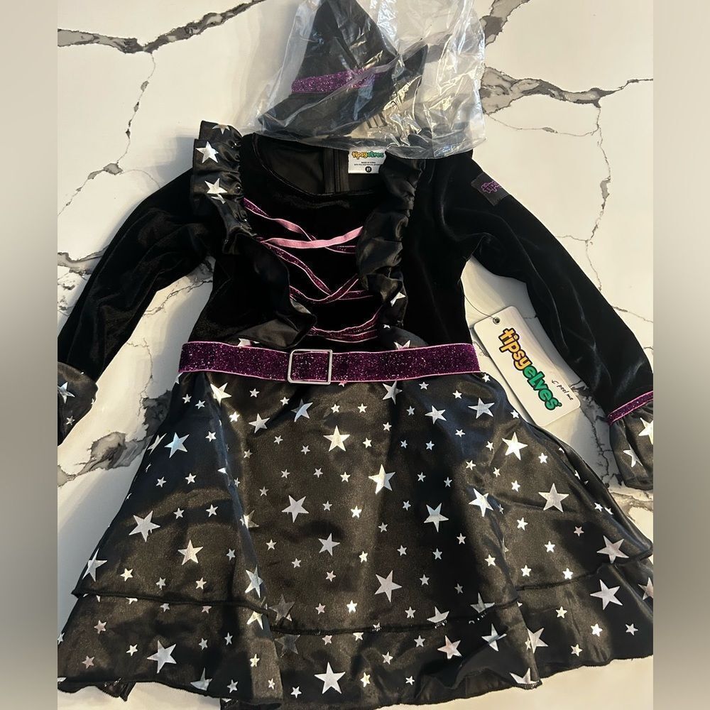 Tipsy Elves Starry Witch Costume - Black and Purple